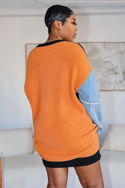 Color Block Sweater Dress