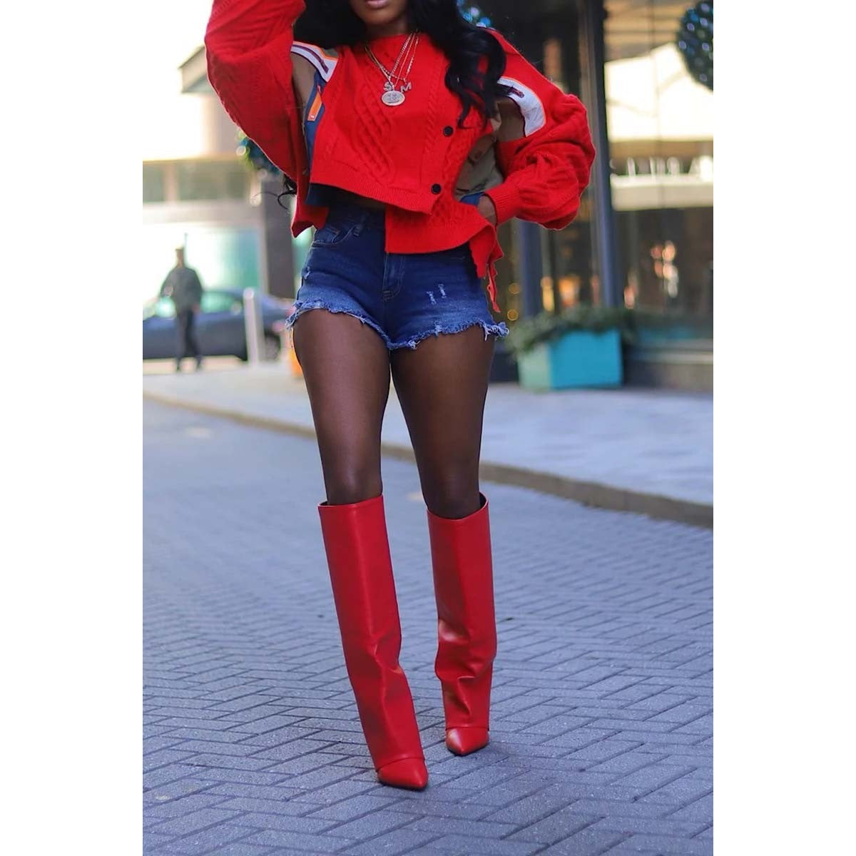 Statement Patchwork Knit Sweater