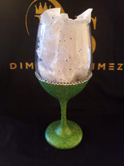 Stemmed Personalized Wine Glass with Custom Text