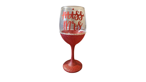 Stemmed Personalized Wine Glass with Custom Text