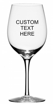 Stemmed Personalized Wine Glass with Custom Text