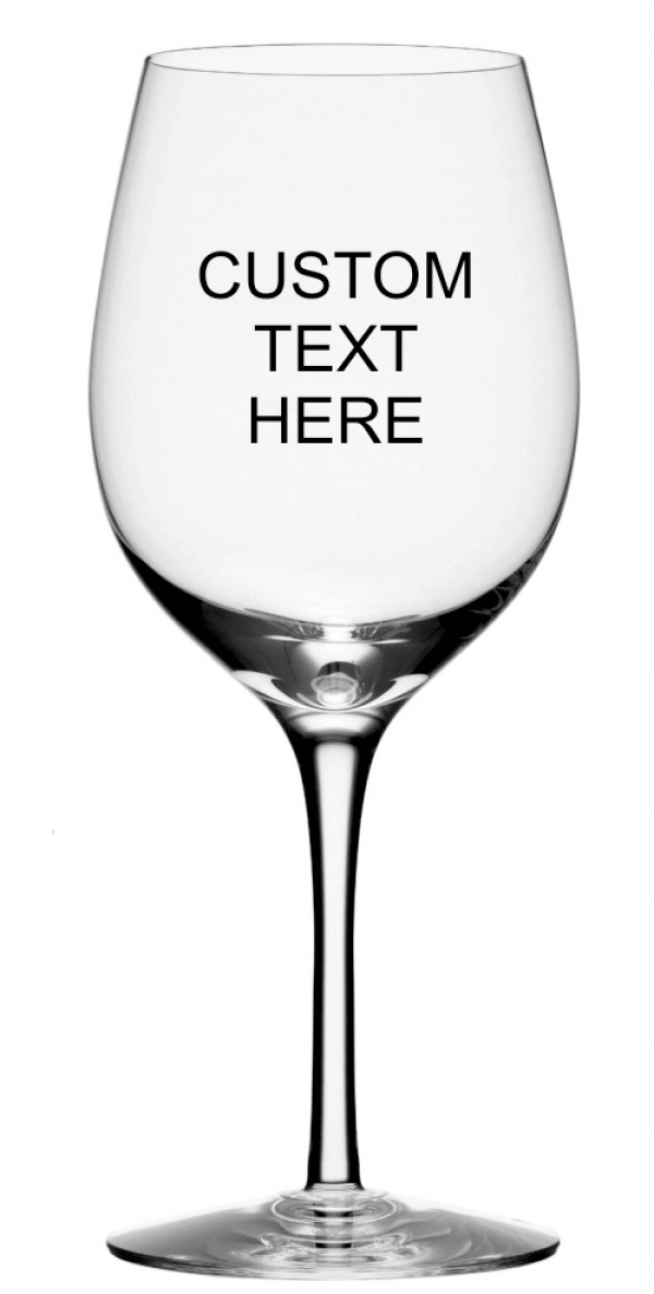 Stemmed Personalized Wine Glass with Custom Text