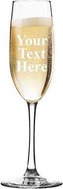 Champagne Flute with Custom Text