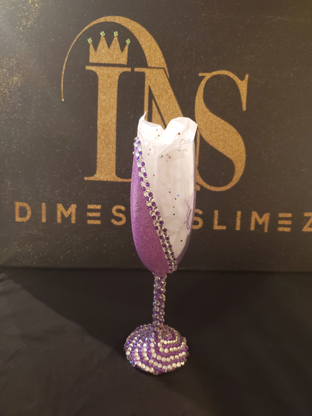 Champagne Flute with Custom Text
