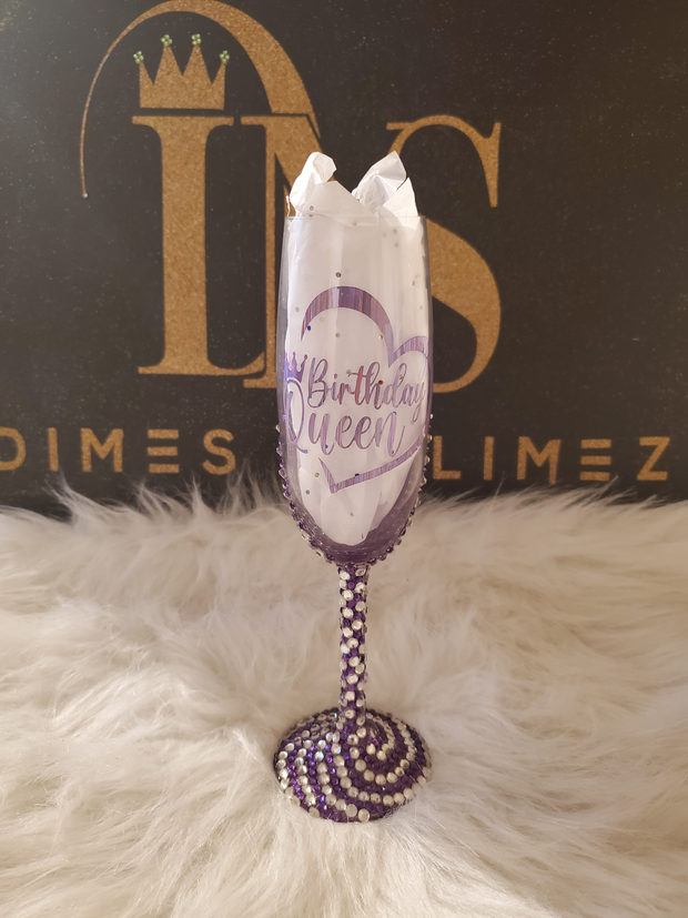 Champagne Flute with Custom Text