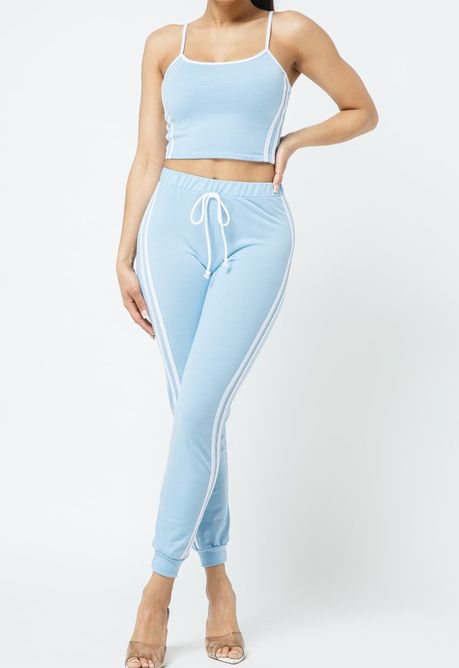 Contrast Trim Jogger Set